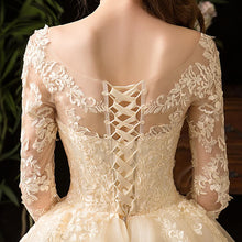 Load image into Gallery viewer, Elegant Champagne Embroidery Lace Wedding Dress Robe De Mariee Sweetheart Ball Gown
