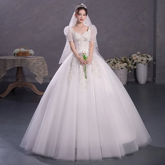 Ball Gown Wedding Dresses Off The Shoulder Wedding Gowns Elegant Appliques Beaded Bridal Dress Plus Size Vestidos De Novia 2023