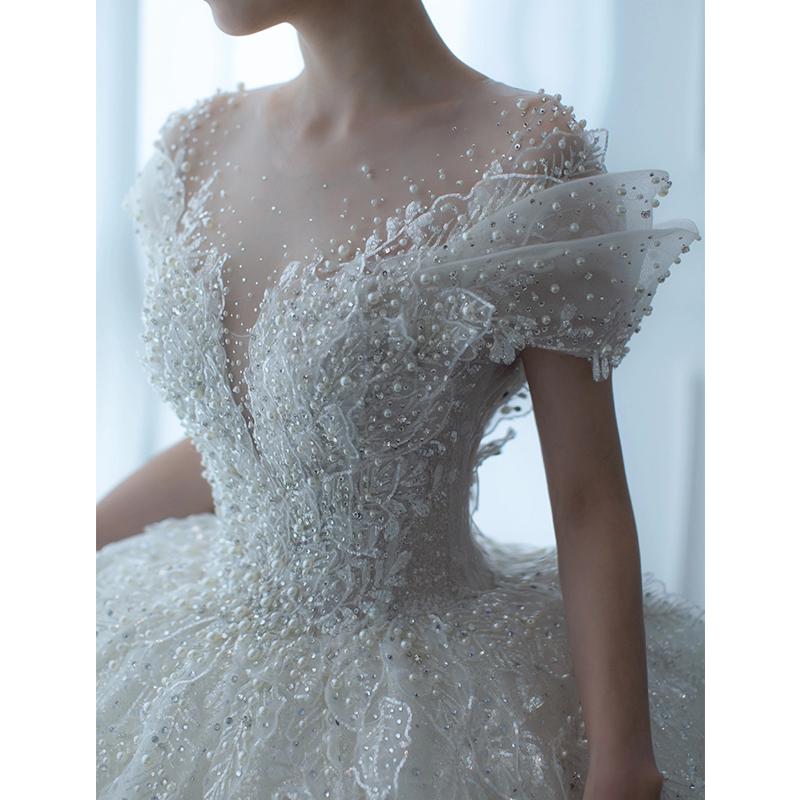 Wedding Dress Off The Shoulder V-neck Sexy Lace