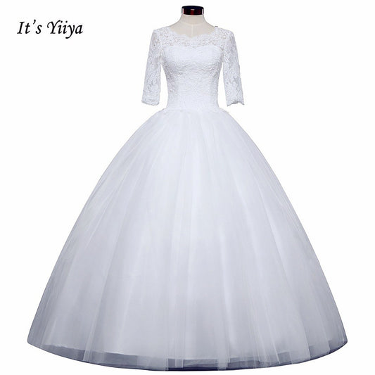 2017 New Free shipping Wedding Ball Gowns Elegant bride frocks Appliques off Wedding dresses Plus size  Vestidos De Novia  IY004